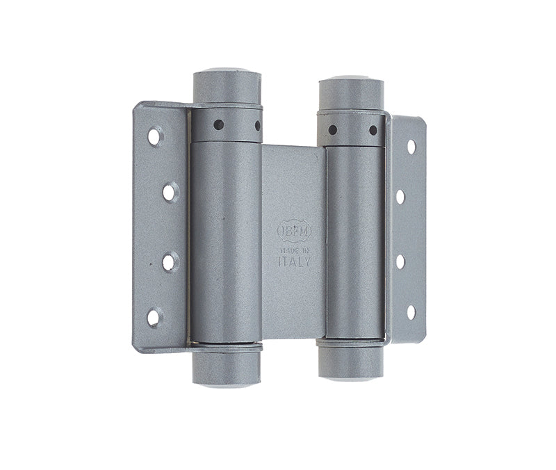 This is an image showing the Frelan - Silver 100mm D/A Spring Hinge available to order from T.H. Wiggans Ironmongery in Kendal