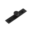 This is an image showing the Frelan - Cropley Cupboard Knobs 30mm Stepped Backplate Black available to order from T.H. Wiggans Ironmongery in Kendal