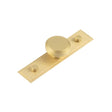 This is an image showing the Frelan - Cropley Cupboard Knobs 40mm Stepped Backplate Satin Brass available to order from T.H. Wiggans Ironmongery in Kendal