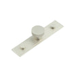 This is an image showing the Frelan - Wenlock Cupboard Knobs 30mm Stepped Backplate Satin Nickel available to order from T.H. Wiggans Ironmongery in Kendal