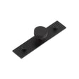 This is an image showing the Frelan - Thaxted Cupboard Knobs 30mm Plain Backplate Black available to order from T.H. Wiggans Ironmongery in Kendal