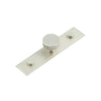 This is an image showing the Frelan - Thaxted Cupboard Knobs 30mm Stepped Backplate Satin Nickel available to order from T.H. Wiggans Ironmongery in Kendal