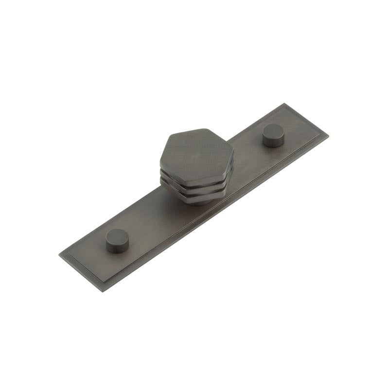 This is an image showing the Frelan - Nile Cupboard Knobs 30mm Stepped Dark Bronze available to order from T.H. Wiggans Ironmongery in Kendal