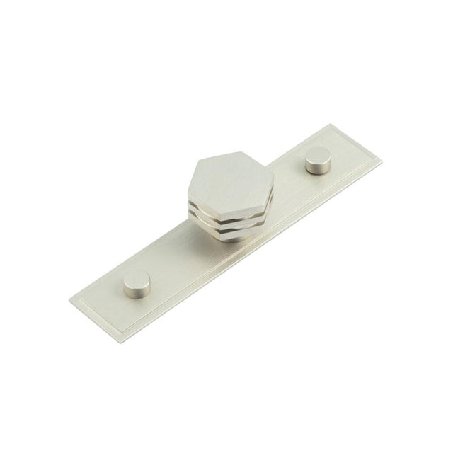 This is an image showing the Frelan - Nile Cupboard Knobs 30mm Stepped Satin Nickel available to order from T.H. Wiggans Ironmongery in Kendal