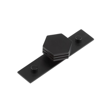 This is an image showing the Frelan - Nile Cupboard Knobs 40mm Plain Matt Black available to order from T.H. Wiggans Ironmongery in Kendal