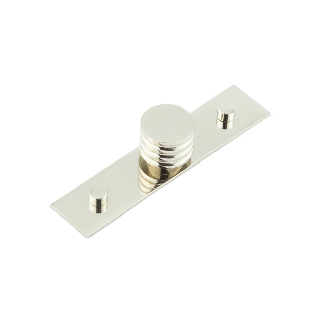 This is an image showing the Frelan - Sturt Cupboard Knobs 30mm Plain Polished Nickel available to order from T.H. Wiggans Ironmongery in Kendal