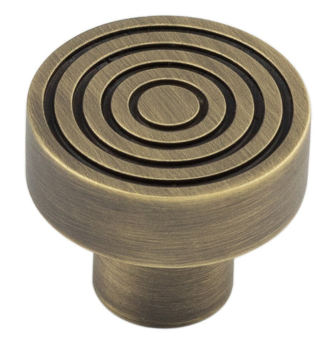 This is an image showing the Hoxton - Murray AB 30mm Cupboard Knob Reeded available to order from T.H. Wiggans Ironmongery in Kendal