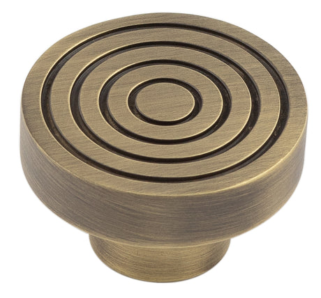 This is an image showing the Hoxton - Murray AB 40mm Cupboard Knob Reeded available to order from T.H. Wiggans Ironmongery in Kendal