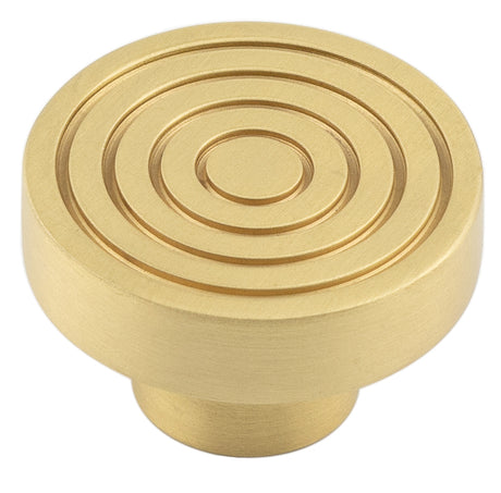 This is an image showing the Hoxton - Murray SB 40mm Cupboard Knob Reeded available to order from T.H. Wiggans Ironmongery in Kendal