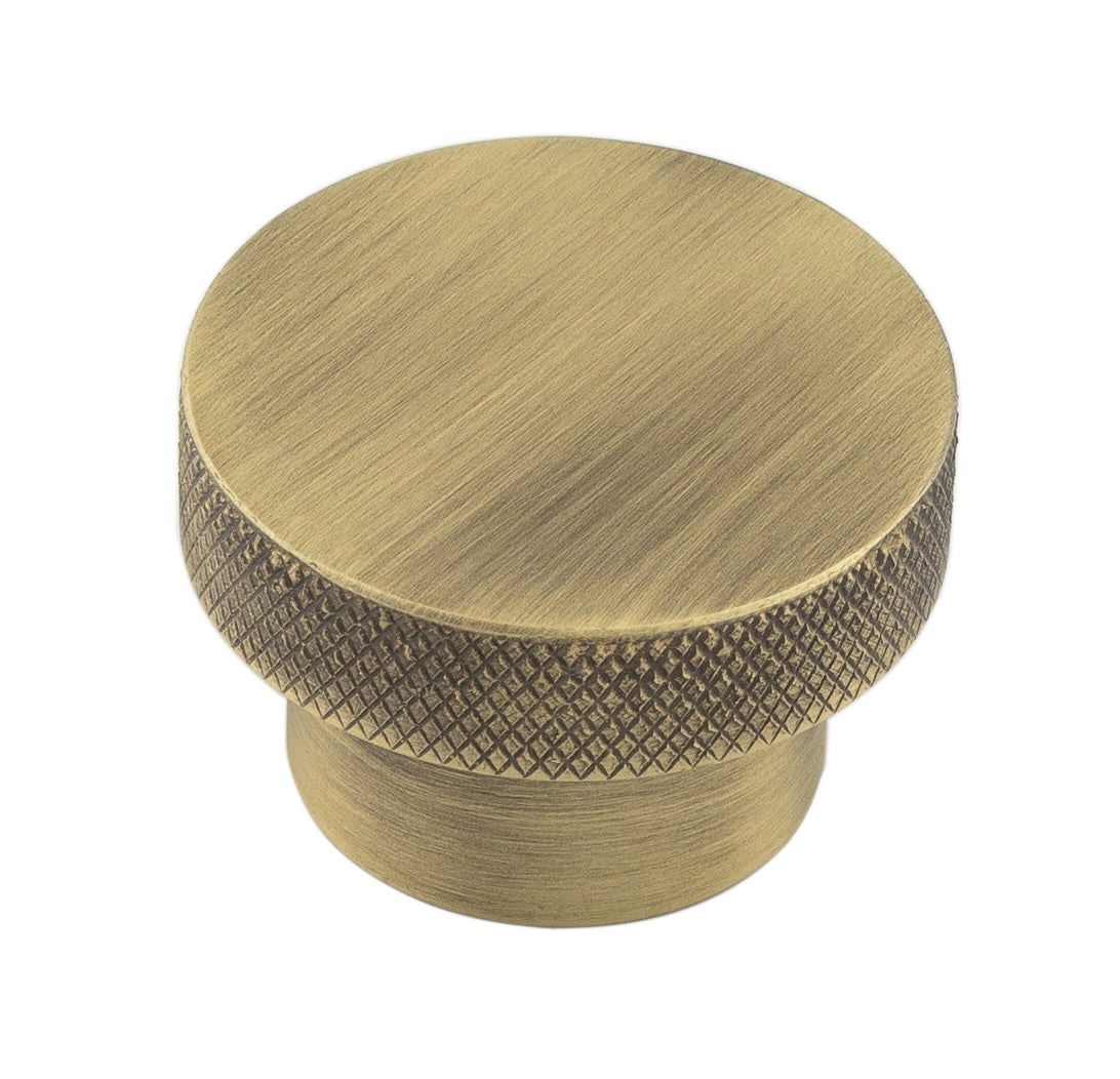 This is an image showing the Hoxton - Wenlock AB 40mm Diamond Knurled Cupboard Knob available to order from T.H. Wiggans Ironmongery in Kendal