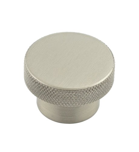 This is an image showing the Hoxton - Wenlock SN 40mm Diamond Knurled Cupboard Knob available to order from T.H. Wiggans Ironmongery in Kendal