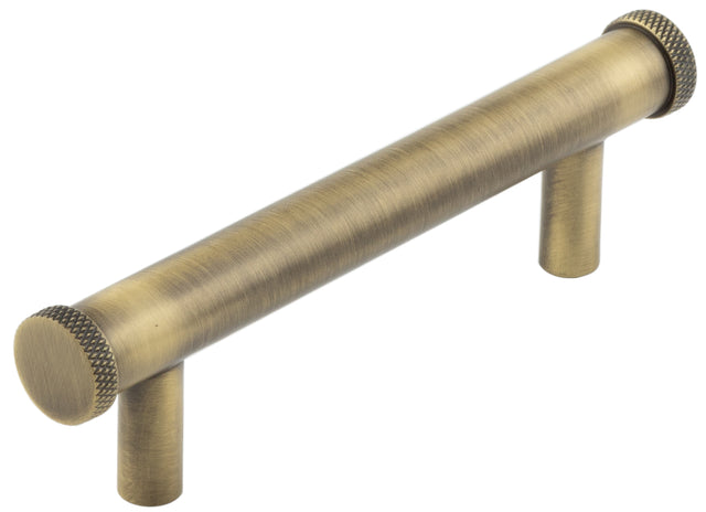 This is an image showing the Hoxton - Wenlock AB 96mm Diamond Knurled End Cap Cabinet Handle available to order from T.H. Wiggans Ironmongery in Kendal