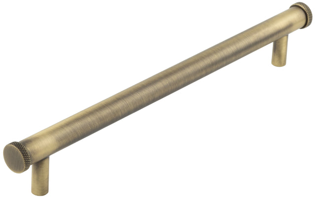 This is an image showing the Hoxton - Wenlock AB 224mm Diamond Knurled End Cap Cabinet Handle available to order from T.H. Wiggans Ironmongery in Kendal