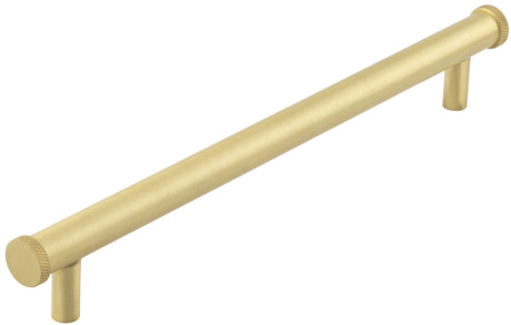 This is an image showing the Hoxton - Wenlock SB 224mm Diamond Knurled End Cap Cabinet Handle available to order from T.H. Wiggans Ironmongery in Kendal