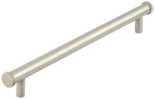 This is an image showing the Hoxton - Wenlock SN 224mm Diamond Knurled End Cap Cabinet Handle available to order from T.H. Wiggans Ironmongery in Kendal