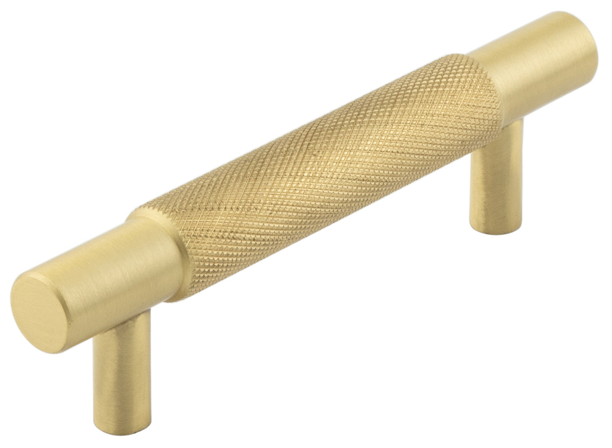 This is an image showing the Hoxton - Taplow SB 96mm Diamond Knurled Cabinet Handle available to order from T.H. Wiggans Ironmongery in Kendal