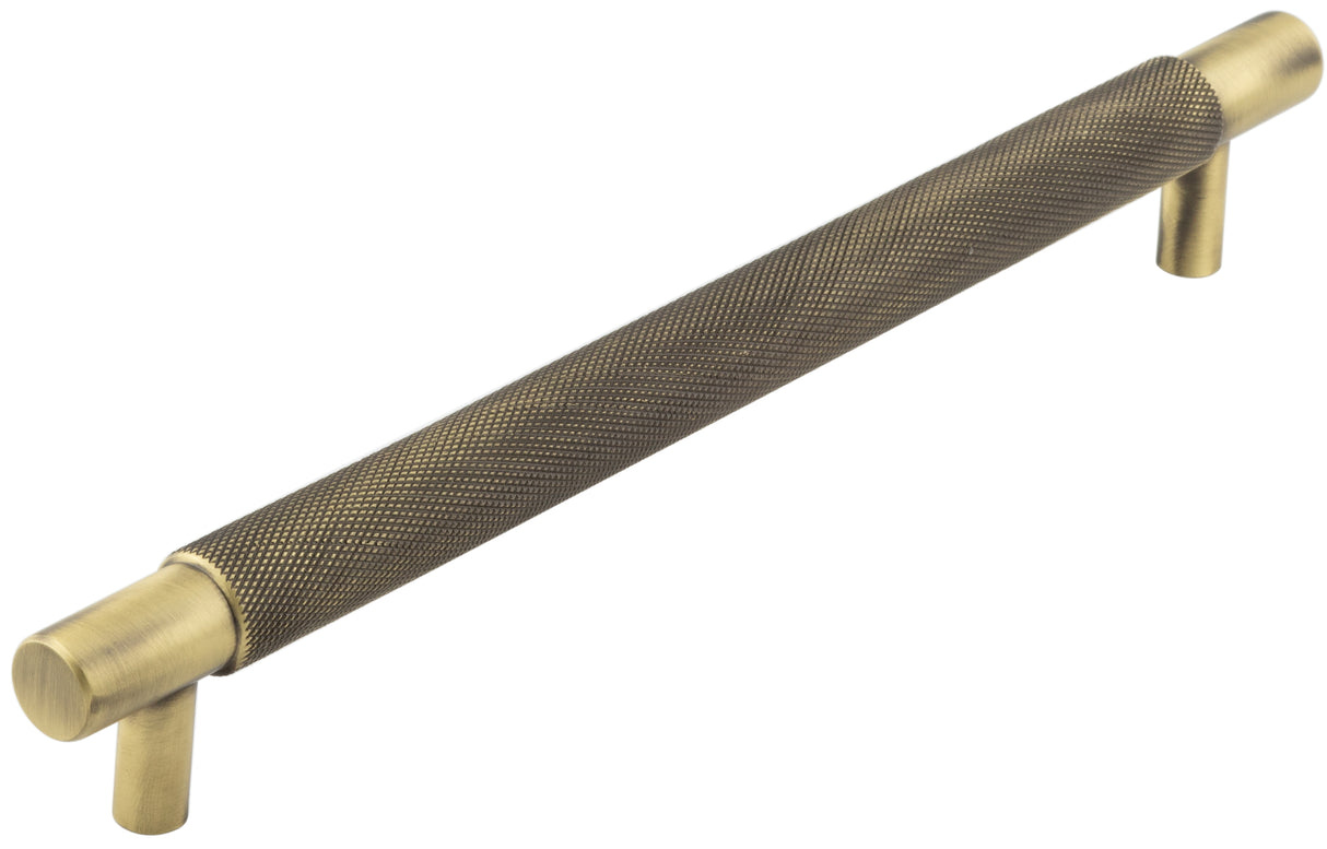 This is an image showing the Hoxton - Taplow AB 224mm Diamond Knurled Cabinet Handle available to order from T.H. Wiggans Ironmongery in Kendal