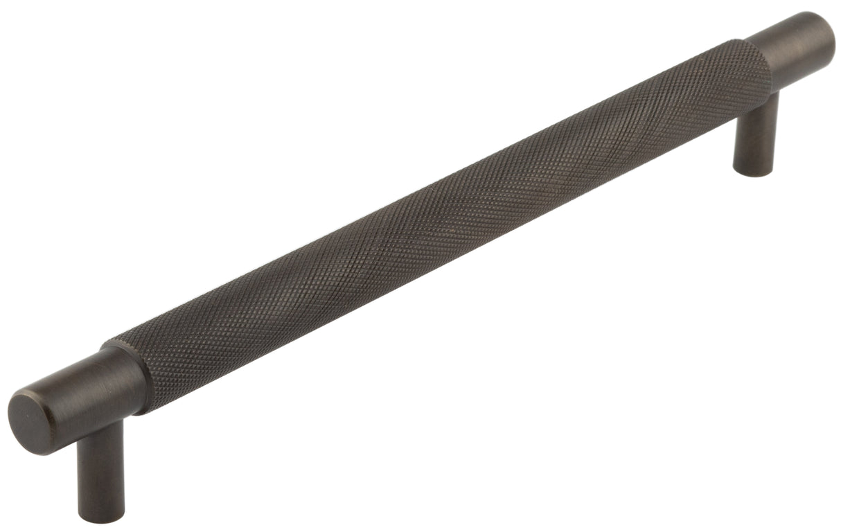 This is an image showing the Hoxton - Taplow DB 224mm Diamond Knurled Cabinet Handle available to order from T.H. Wiggans Ironmongery in Kendal