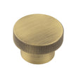 This is an image showing the Hoxton - Thaxted AB 40mm Line Knurled Cupboard Knob available to order from T.H. Wiggans Ironmongery in Kendal