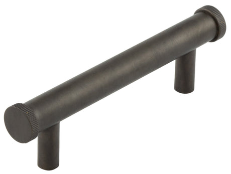 This is an image showing the Hoxton - Thaxted DB 96mm Line Knurled End Caps Cabinet handles available to order from T.H. Wiggans Ironmongery in Kendal