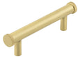 This is an image showing the Hoxton - Thaxted SB 96mm Line Knurled End Caps Cabinet handles available to order from T.H. Wiggans Ironmongery in Kendal