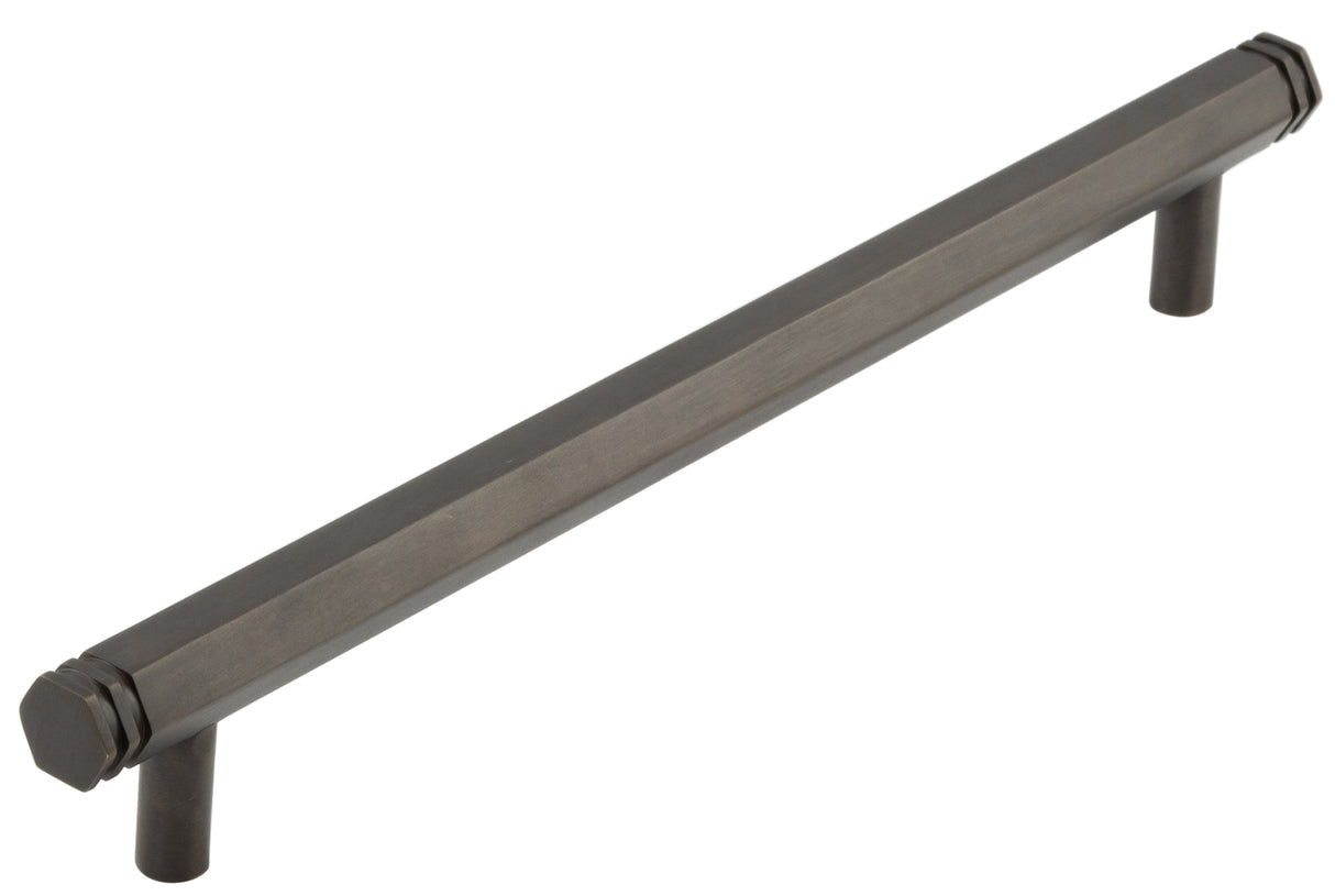 This is an image showing the Hoxton - Nile DB 224mm Hex Cabinet Handle With End Step Detail available to order from T.H. Wiggans Ironmongery in Kendal