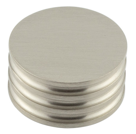 This is an image showing the Hoxton - Sturt SN 40mm Cupboard Knob Grooved available to order from T.H. Wiggans Ironmongery in Kendal