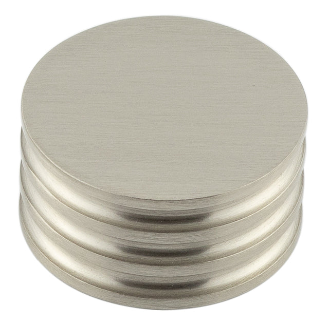 This is an image showing the Hoxton - Sturt SN 40mm Cupboard Knob Grooved available to order from T.H. Wiggans Ironmongery in Kendal