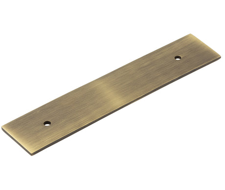 This is an image showing the Hoxton - Fanshaw AB 140x30mm Back Plate for Pull Handle with 96mm Ctrs available to order from T.H. Wiggans Ironmongery in Kendal