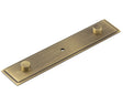 This is an image showing the Hoxton - Rushton AB 140x30mm Back Plate With Concealed Screw Caps available to order from T.H. Wiggans Ironmongery in Kendal