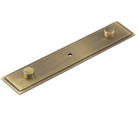 This is an image showing the Hoxton - Rushton AB 140x30mm Back Plate With Concealed Screw Caps available to order from T.H. Wiggans Ironmongery in Kendal