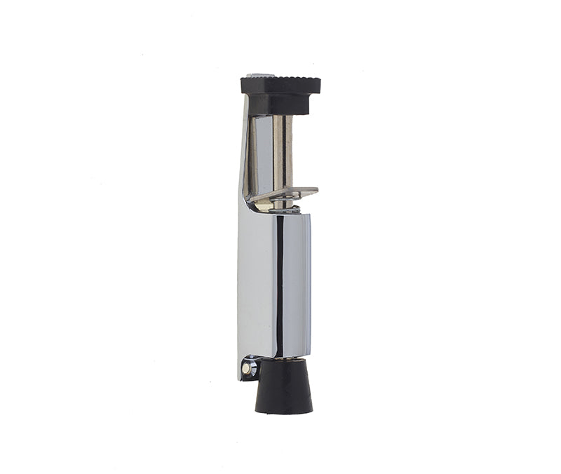 This is an image showing the Frelan - 119mm Foot Operated Door Holder - Polished Chrome available to order from T.H. Wiggans Ironmongery in Kendal
