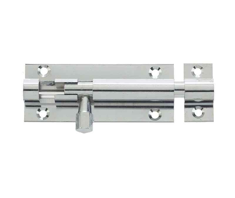 This is an image showing the Frelan - 100x25mm PC STR Barrel bolt available to order from T.H. Wiggans Ironmongery in Kendal