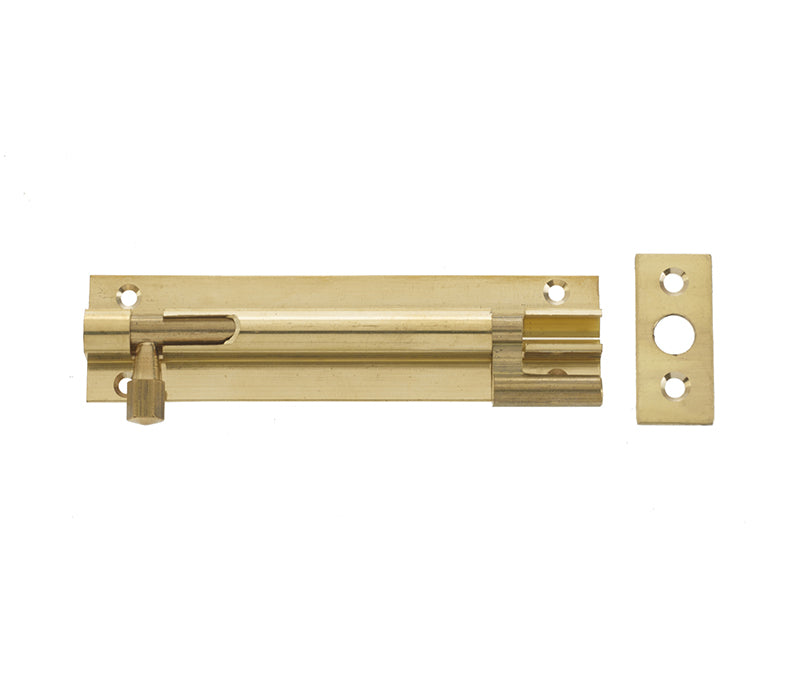 This is an image showing the Frelan - PB 75x25mm NKD Barrel Bolt available to order from T.H. Wiggans Ironmongery in Kendal