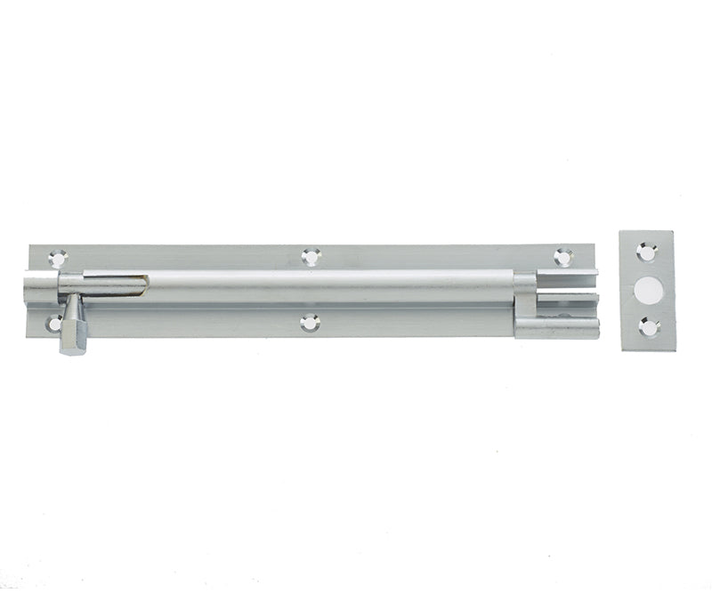 This is an image showing the Frelan - 100x25mm SC NKD Barrel Bolt available to order from T.H. Wiggans Ironmongery in Kendal