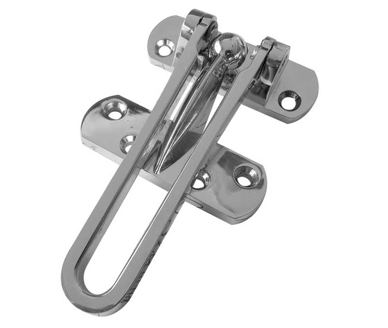 This is an image showing the Frelan - Security Door Guard - Polished Chrome available to order from T.H. Wiggans Ironmongery in Kendal