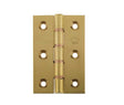 This is an image showing the Frelan - 76x50x3mm PB DPBW HINGE available to order from T.H. Wiggans Ironmongery in Kendal