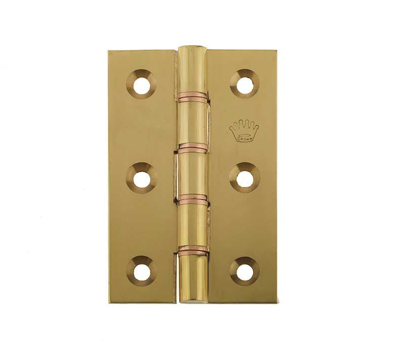 This is an image showing the Frelan - 76x50x3mm PB DPBW HINGE available to order from T.H. Wiggans Ironmongery in Kendal