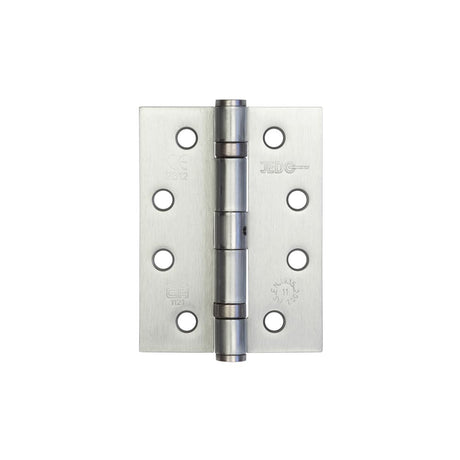 This is an image showing the Frelan - 102x76mm Stainless Steel Ball Bearing Hinges Grade 11 - Satin Chrome available to order from T.H. Wiggans Ironmongery in Kendal