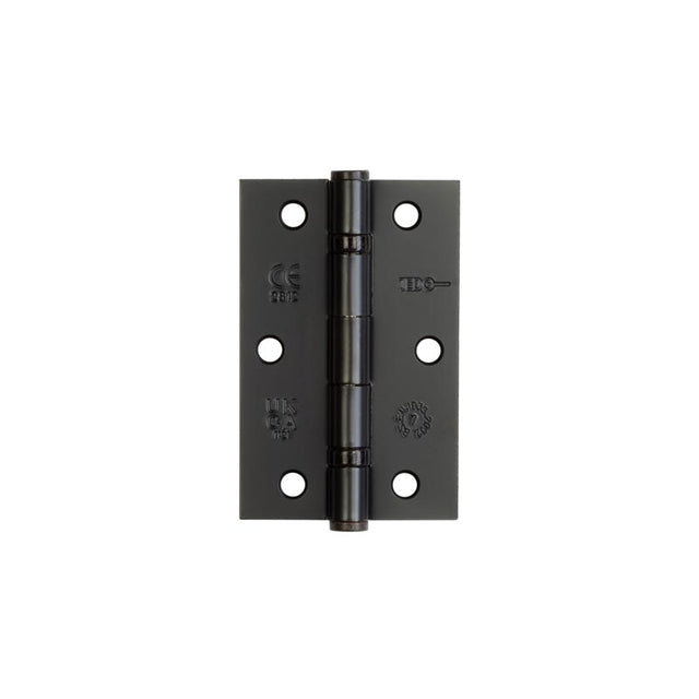 This is an image showing the Frelan - 89x58x2mm Black Steel ball bearing hinge available to order from T.H. Wiggans Ironmongery in Kendal