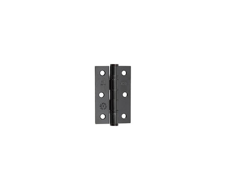 This is an image showing the Frelan - 76x50mm Steel Ball Bearing Hinges Grade 7 - Black available to order from T.H. Wiggans Ironmongery in Kendal