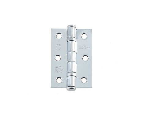 This is an image showing the Frelan - 76x50mm Steel Ball Bearing Hinges Grade 7 - Polished Chrome available to order from T.H. Wiggans Ironmongery in Kendal