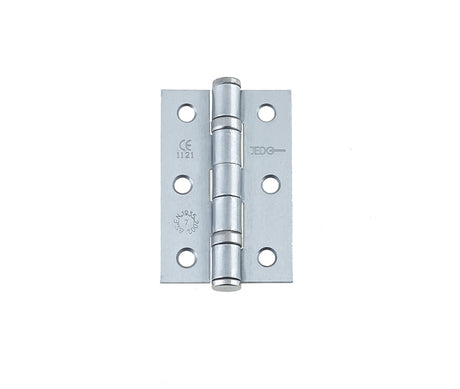 This is an image showing the Frelan - 76x50mm Steel Ball Bearing Hinges Grade 7 - Satin Chrome available to order from T.H. Wiggans Ironmongery in Kendal