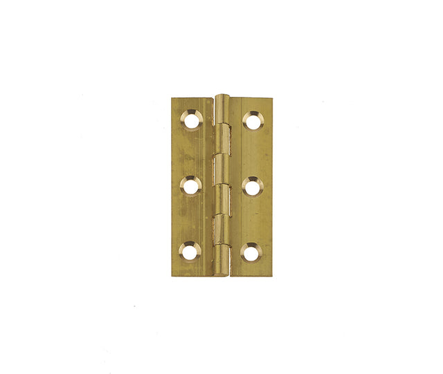 This is an image showing the Frelan - 51x28mm Solid Drawn Brass Butt Hinges - Self Colour Brass available to order from T.H. Wiggans Ironmongery in Kendal