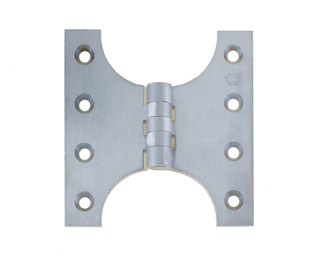 This is an image showing the Frelan - 152x102mm Crown Parliament Hinges - Satin Chrome available to order from T.H. Wiggans Ironmongery in Kendal