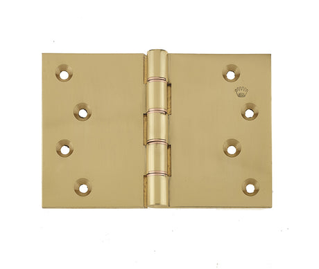 This is an image showing the Frelan - 102x152mm Projection Brass Hinges - Polished Brass available to order from T.H. Wiggans Ironmongery in Kendal