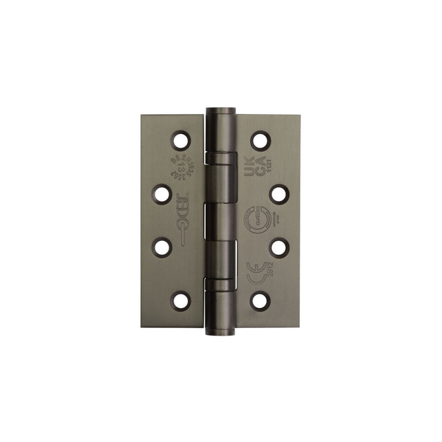 This is an image showing the Frelan - 102x76mm Grade 202 Stainless Steel Ball Bearing Hinges Grade 13 - Dark available to order from T.H. Wiggans Ironmongery in Kendal