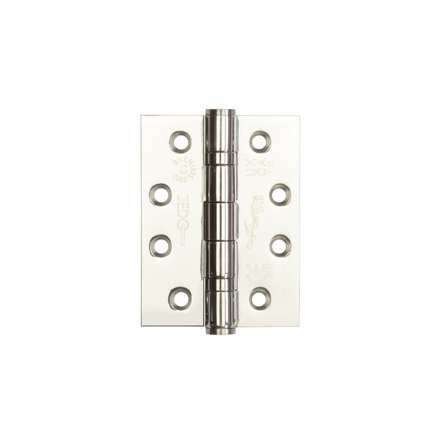 This is an image showing the Frelan - 102x76mm Grade 202 Stainless Steel Ball Bearing Hinges Grade 13 - Polis available to order from T.H. Wiggans Ironmongery in Kendal