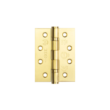 This is an image showing the Frelan - 102x76mm Grade 202 Stainless Steel Ball Bearing Hinges Grade 13 - Satin available to order from T.H. Wiggans Ironmongery in Kendal