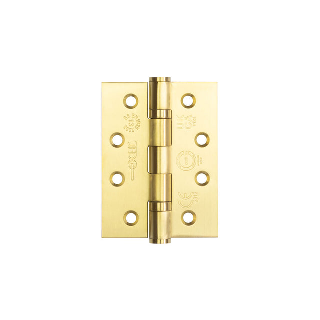 This is an image showing the Frelan - 102x76mm Grade 202 Stainless Steel Ball Bearing Hinges Grade 13 - Satin available to order from T.H. Wiggans Ironmongery in Kendal